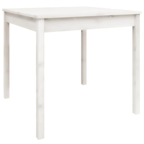 vidaXL Puutarhapöytä valkoinen 82,5x82,5x76 cm täysi mänty
