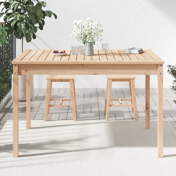 vidaXL Puutarhapöytä 121x82,5x76 cm täysi mänty