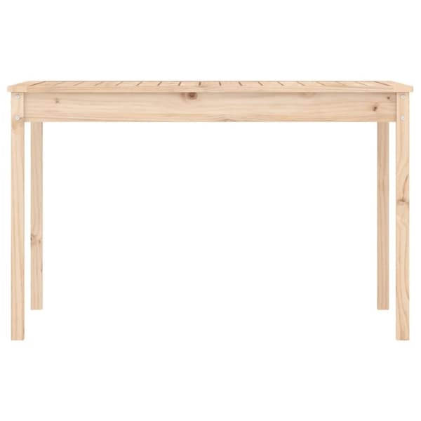 vidaXL Puutarhapöytä 121x82,5x76 cm täysi mänty