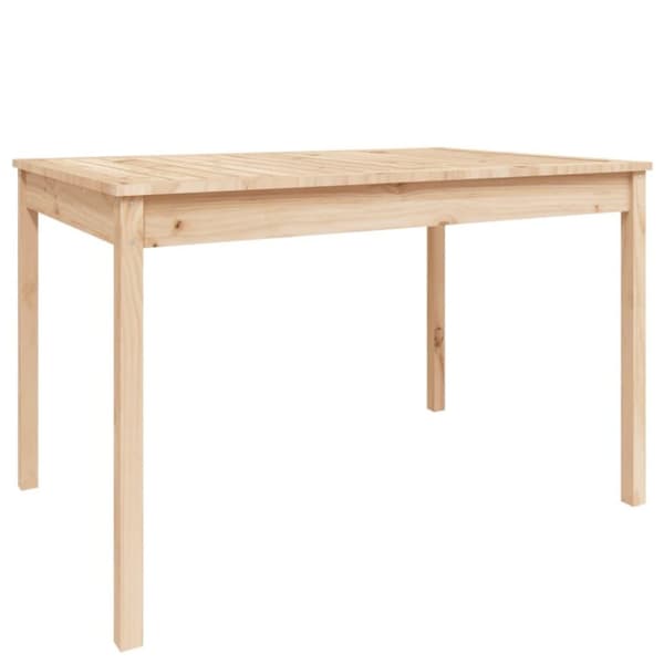 vidaXL Puutarhapöytä 121x82,5x76 cm täysi mänty