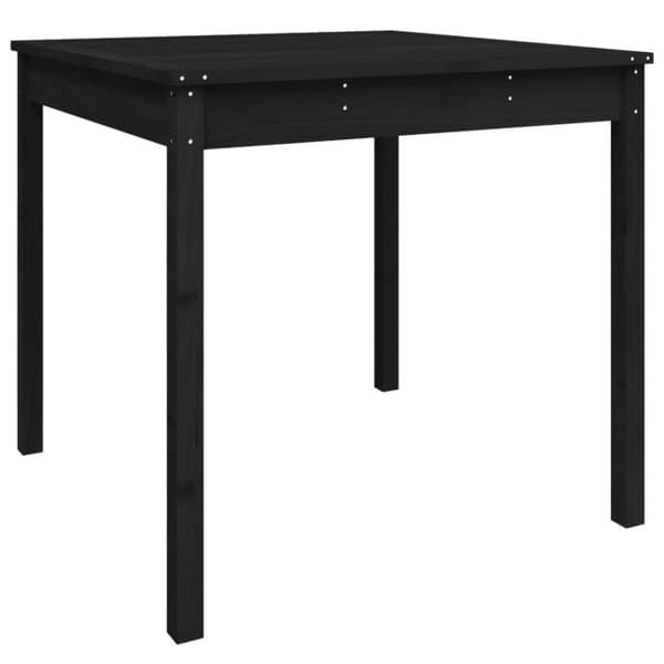 vidaXL Puutarhapöytä musta 82,5x82,5x76 cm täysi mänty