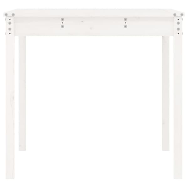 vidaXL havebord 121x82,5x76 cm massivt fyrretræ hvid