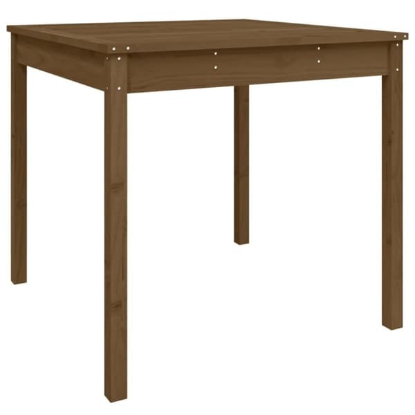 vidaXL havebord 82,5x82,5x76 cm massivt fyrretræ gyldenbrun