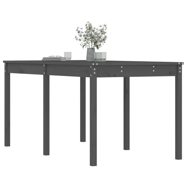 vidaXL havebord 159,5x82,5x76 cm massivt fyrretræ grå