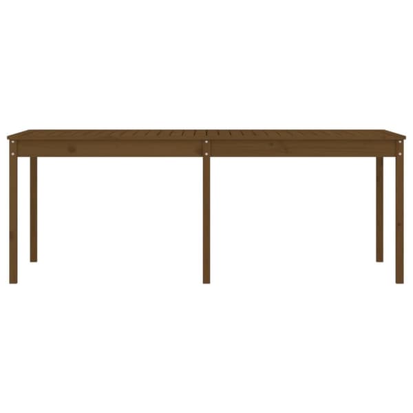 vidaXL havebord 203,5x100x76 cm massivt fyrretræ gyldenbrun