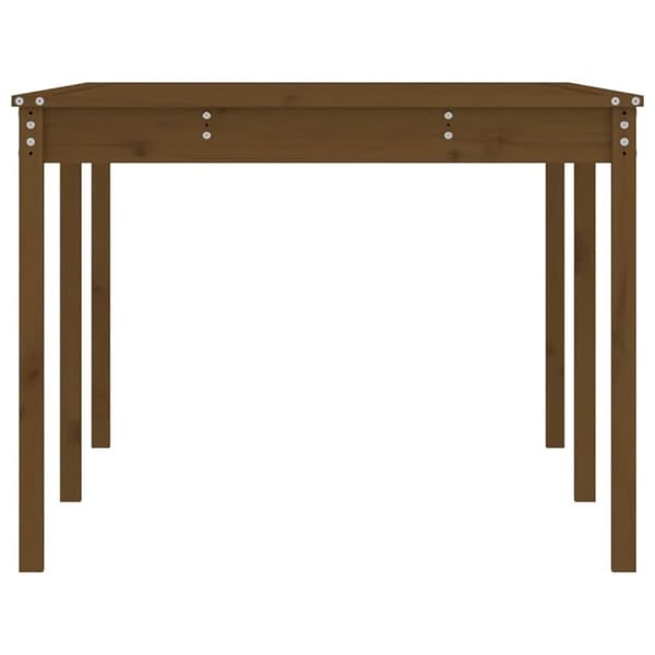 vidaXL havebord 203,5x100x76 cm massivt fyrretræ gyldenbrun