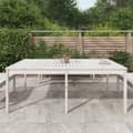 Miniatyrbillede 3 af 8: vidaXL havebord 203,5x100x76 cm massivt fyrretræ hvid