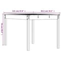 Miniatyrbilde 8 av 8: vidaXL Hagebord 121x82,5x76 cm heltre furu