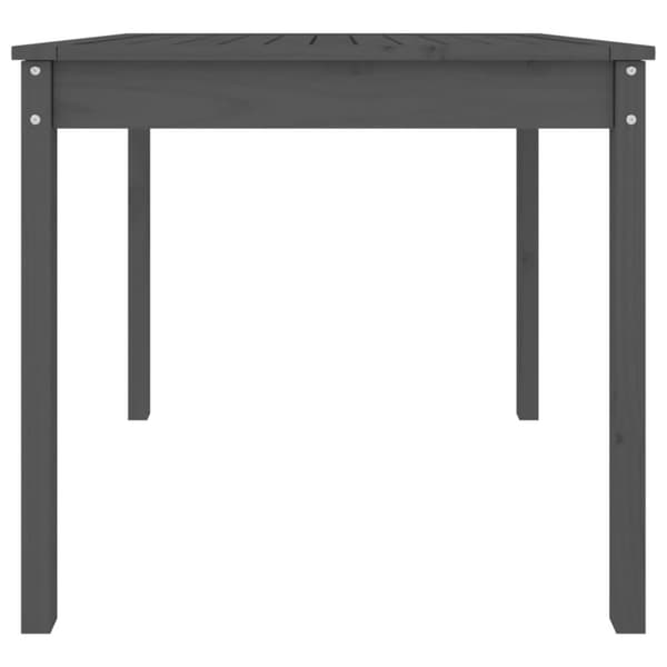 vidaXL Hagebord grå 82,5x82,5x76 cm heltre furu