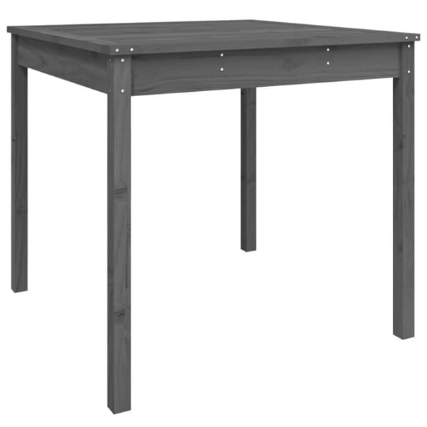 vidaXL Hagebord grå 82,5x82,5x76 cm heltre furu