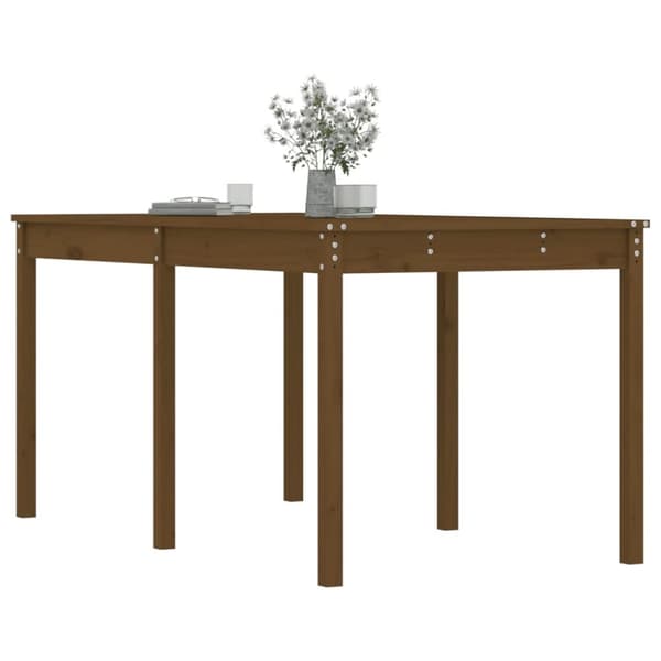 vidaXL Hagebord honningbrun 159,5x82,5x76 cm heltre furu