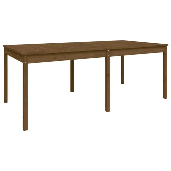 vidaXL Hagebord honningbrun 203,5x100x76 cm heltre furu