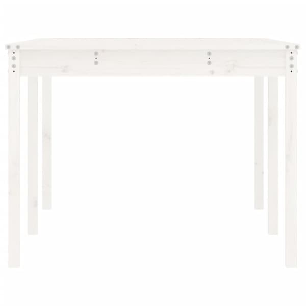 vidaXL Trädgårdsbord vit 203,5x100x76 cm massiv furu