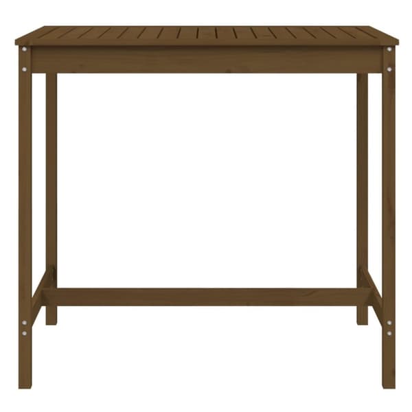 vidaXL Hagebord honningbrun 121x82,5x110 cm heltre furu