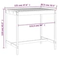 Miniatyrbilde 7 av 7: vidaXL Hagebord honningbrun 121x82,5x110 cm heltre furu