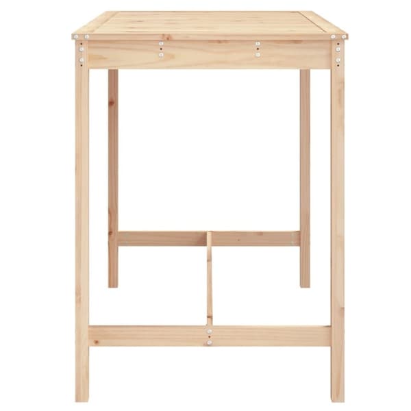 vidaXL Trädgårdsbord 121x82,5x110 cm massiv furu
