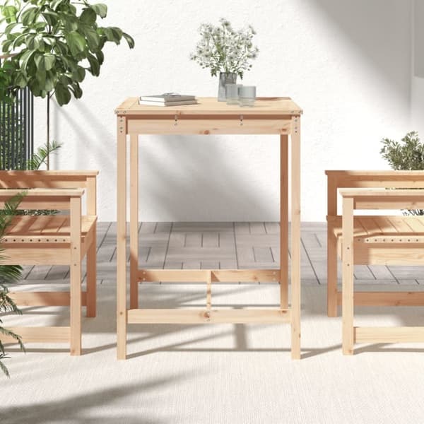 vidaXL Hagebord 82,5x82,5x110 cm heltre furu