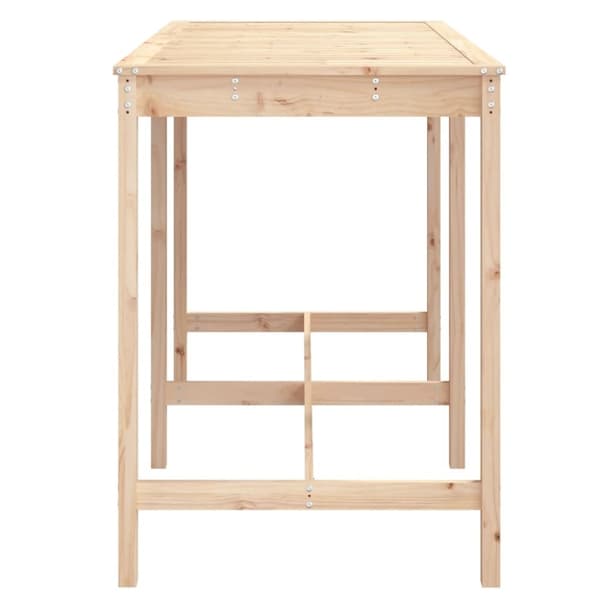 vidaXL Trädgårdsbord 159,5x82,5x110 cm massiv furu