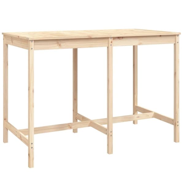 vidaXL Trädgårdsbord 159,5x82,5x110 cm massiv furu