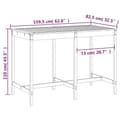 Miniatyrbild 7 av 7: vidaXL Trädgårdsbord vit 159,5x82,5x110 cm massiv furu
