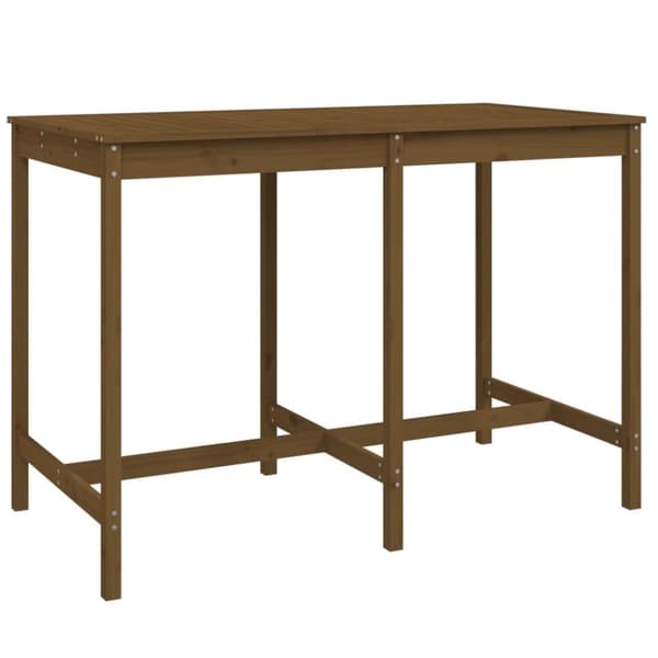 vidaXL Trädgårdsbord honungsbrun 159,5x82,5x110 cm massiv furu