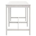 Miniatyrbilde 5 av 7: vidaXL Hagebord hvit 203,5x90x110 cm heltre furu