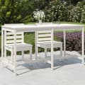 Miniatyrbilde 2 av 7: vidaXL Hagebord hvit 203,5x90x110 cm heltre furu