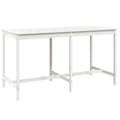 Miniatyrbilde 1 av 7: vidaXL Hagebord hvit 203,5x90x110 cm heltre furu