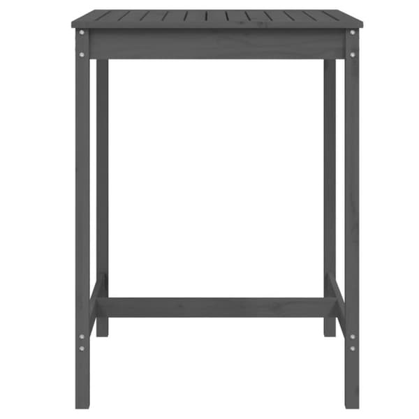 vidaXL havebord 82,5x82,5x110 cm massivt fyrretræ grå