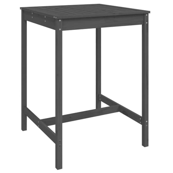 vidaXL havebord 82,5x82,5x110 cm massivt fyrretræ grå