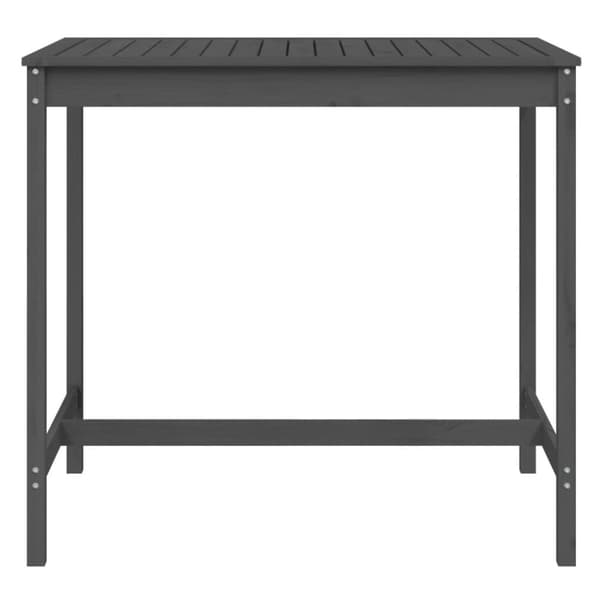 vidaXL havebord 121x82,5x110 cm massivt fyrretræ grå