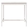 Miniatyrbillede 4 af 7: vidaXL havebord 121x82,5x110 cm massivt fyrretræ hvid