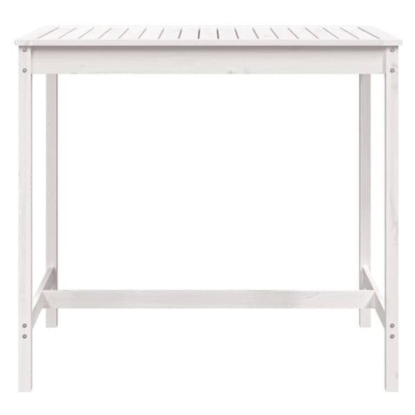 vidaXL havebord 121x82,5x110 cm massivt fyrretræ hvid