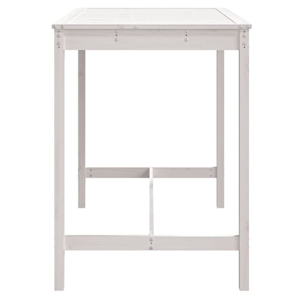 vidaXL havebord 121x82,5x110 cm massivt fyrretræ hvid