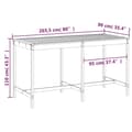 Miniatyrbillede 7 af 7: vidaXL havebord 203,5x90x110 cm massivt fyrretræ