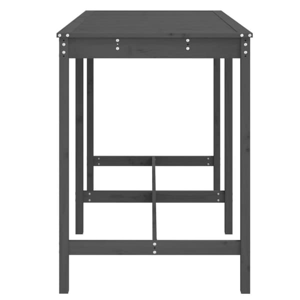 vidaXL havebord 159,5x82,5x110 cm massivt fyrretræ grå