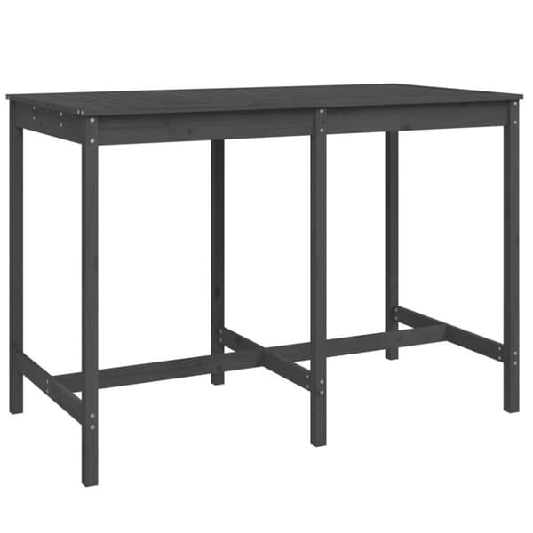vidaXL havebord 159,5x82,5x110 cm massivt fyrretræ grå