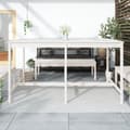 Pikkukuva 3 / 7: vidaXL Puutarhapöytä valkoinen 203,5x90x110 cm täysi mänty
