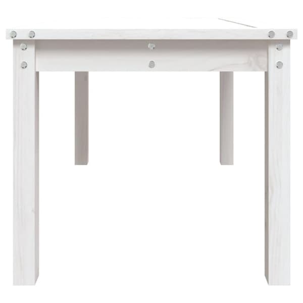 vidaXL Trädgårdsbord vit 82,5x50,5x45 cm massiv furu