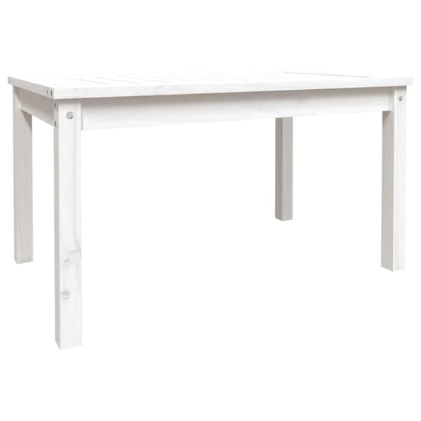 vidaXL Trädgårdsbord vit 82,5x50,5x45 cm massiv furu