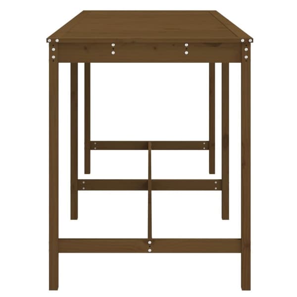 vidaXL Hagebord honningbrun 203,5x90x110 cm heltre furu