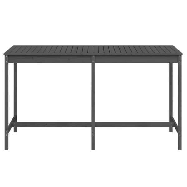 vidaXL Hagebord grå 203,5x90x110 cm heltre furu