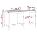 Miniatyrbilde 7 av 7: vidaXL Hagebord grå 203,5x90x110 cm heltre furu