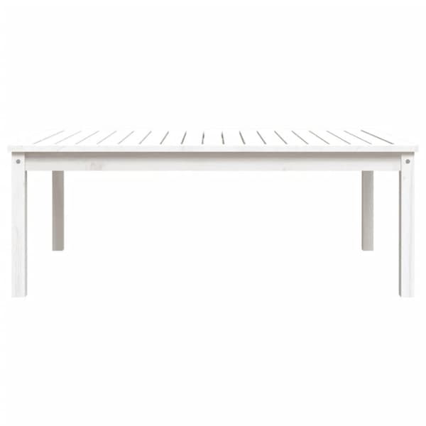 vidaXL Hagebord hvit 121x82,5x45 cm heltre furu