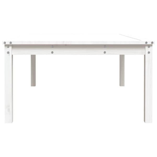 vidaXL Hagebord hvit 121x82,5x45 cm heltre furu