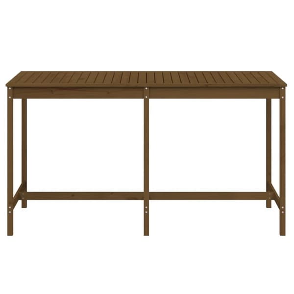 vidaXL Puutarhapöytä hunajanruskea 203,5x90x110 cm täysi mänty