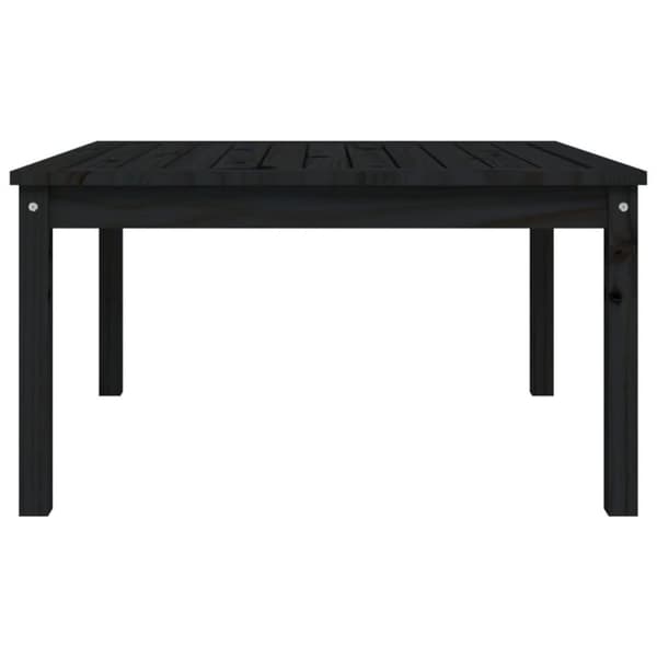 vidaXL havebord 82,5x82,5x45 cm massivt fyrretræ sort