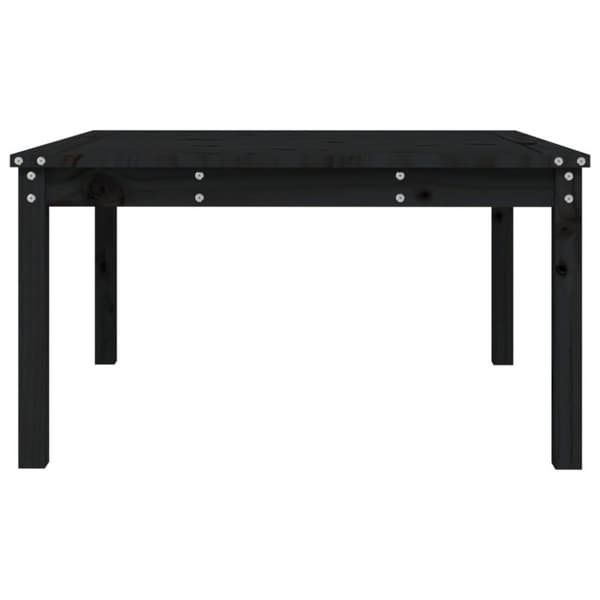 vidaXL havebord 82,5x82,5x45 cm massivt fyrretræ sort