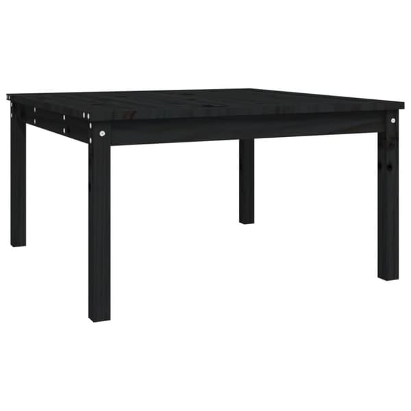 vidaXL havebord 82,5x82,5x45 cm massivt fyrretræ sort