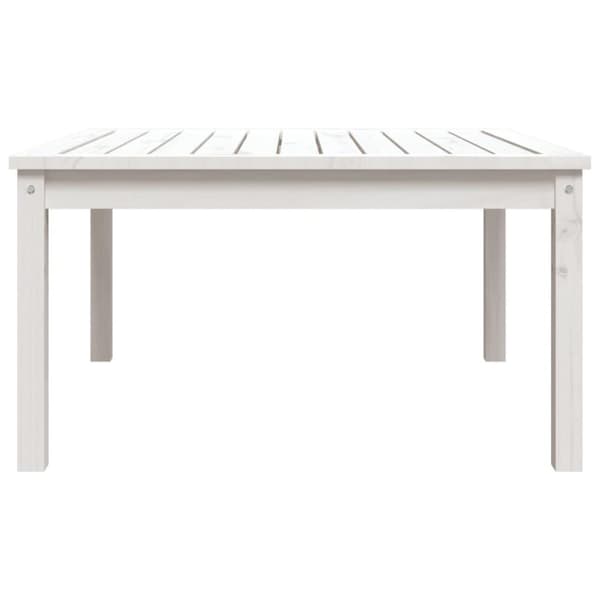 vidaXL havebord 82,5x82,5x45 cm massivt fyrretræ hvid